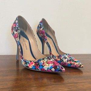 Paul Andrew for J. Care Blue Floral Print Pumps